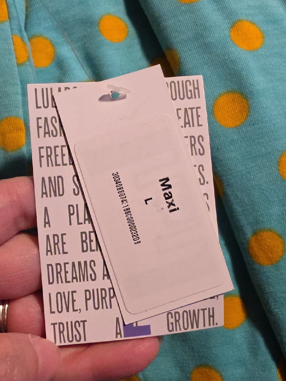 LuLaRoe Maxi Skirt Teal with Yellow Polka Dots
